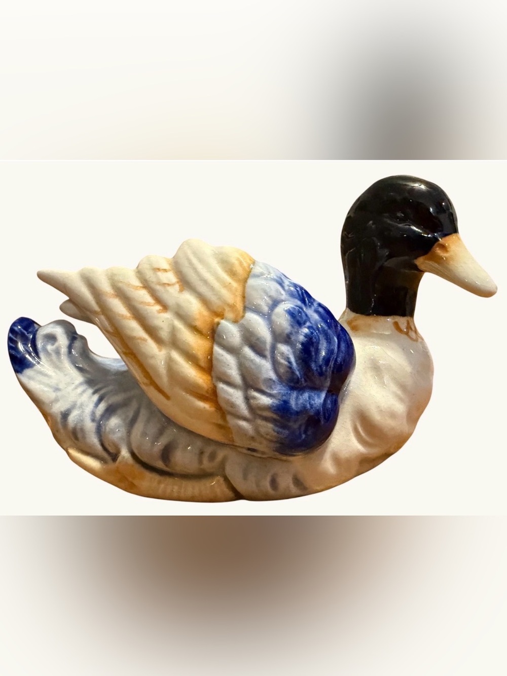 Occupied Japan Mallard Duck Planter Hand Painted 1945-1952 Vintage